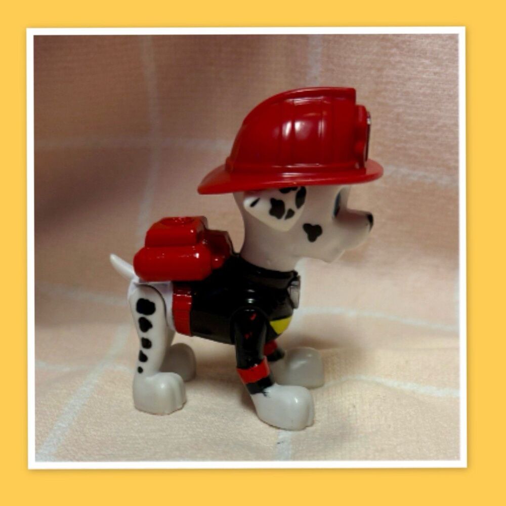 2.5" PAW PATROL MARSHALL DALMATIAN ACTION FIGURE BLACK SUIT FIREFIGHTER